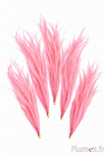 Ciondolo struzzo - 9-12 cm - rosa vecchia